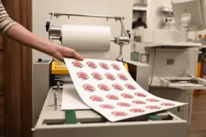 Etiquetas sendo impressas